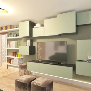 mobilier personalizat verde design living